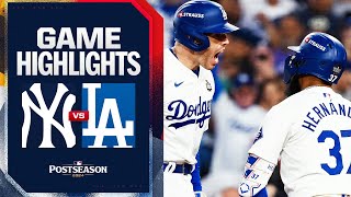 Yankees vs Dodgers World Series Game 2 Highlights 102624  MLB Highlights [upl. by Okikuy]