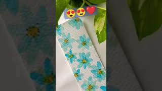 Floral bookmark painting watercolor shorts art youtubeshorts viralvideo music 2024 [upl. by Oinotnaesoj]