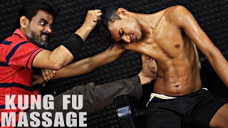 Kung Fu Massage  Head Massage amp Neck Cracking  Body Stretching amp Body Cracks  Spine Cracking ASMR [upl. by Toms]