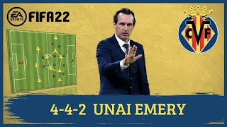 Unai Emery 442 Villarreal FIFA 22 Tácticas [upl. by Greenwood]