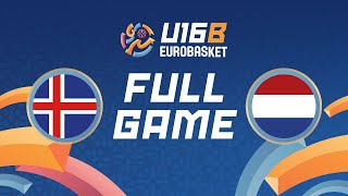 Group Phase Iceland v Netherlands  Full Basketball Game  FIBA U16 EuroBasket 2024 Division B [upl. by Atsuj]