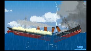 Sinking the ship RMS Mauretania in Floating Sandbox simulator  Part 6 [upl. by Granoff541]