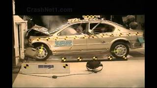 2001 Nissan Maxima  Frontal Crash Test by NHTSA  CrashNet1 [upl. by Ingemar]