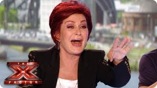 Sharon Osbourne gets the giggles  The X Factor UK 2013 [upl. by Ainitsirhc]