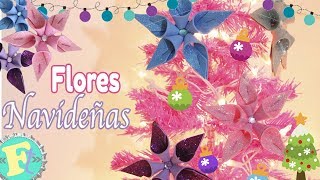 🎄 Flores Navideñas Para tu Arbolito 🎄 SUPER FACILES [upl. by Aniled711]