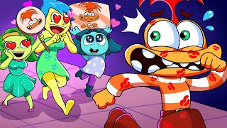 ANXIETY GETS A FAN CLUB Inside Out 2 Cartoons Animation  All Clips From The Movie 2024 [upl. by Frolick337]