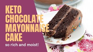 KETO CHOCOLATE CAKE  super moist with a secret ingredient [upl. by Grimbal290]