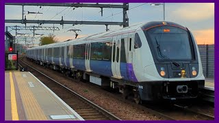 Elizabeth Line Arrives and Departs Romford Station [upl. by Hobbie802]