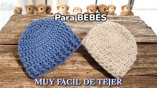 LOS GORRITOS PARA BEBES RECIEN NACIDOS Mas faciles y Rapidos de tejer [upl. by Forester]