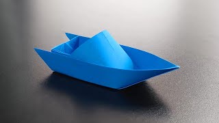 How to make a Paper Speedboat that Floats  NEW VERSION [upl. by Neitsirk]