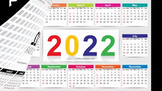 2022 Calendar Free Download  123FreeVectors [upl. by Ramirolg]