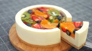 No Bake Fruit Jelly CheeseCake [upl. by Seugram]