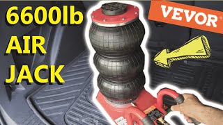 Review and Safety Tips VEVOR Triple Airbag Car Jack [upl. by Namwen]