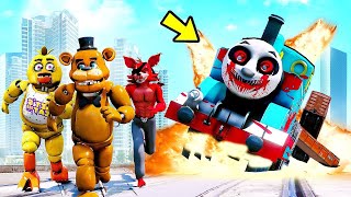 ANIMATRONICS PODEM EXPLODIR O THOMASexe no GTA 5  GTA V Five Nights at Freddys [upl. by Jerrilee969]