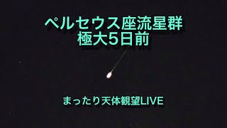 ペルセウス座流星群 極大5日前 まったり天体観望LIVE 202487 [upl. by Sivrahc]