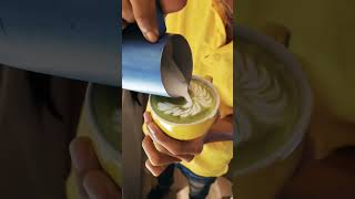 MATCHA LATTEART ‼️ latteart dailyvlog trending matcha baristavlog [upl. by Amabelle30]