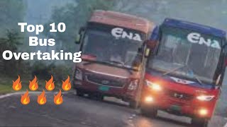 Top 13 Dangerous Bus Overtaking  By BD Bus Vlogger [upl. by Yentterb]