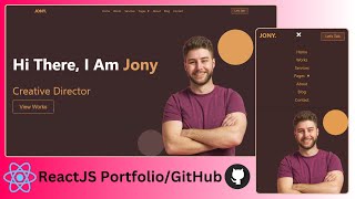 Build a Portfolio Using Reactjs  How to Deploy React App to GitHub Pages  StepbyStep Tutorial [upl. by Bobbette]