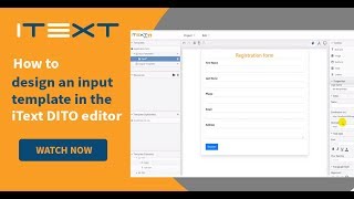 How to design an input template in the iText DITO Editor [upl. by Urbanus956]