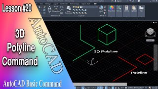 3D Polyline3Dpoly command in AutoCAD RD CAD [upl. by Trudnak]