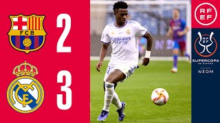 RESUMEN  FC Barcelona 23 Real Madrid CF  Supercopa de España 2022  Primera semifinal [upl. by Einahc]