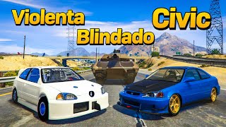 Cazamos Los Ladrones De Mi Civic Con Un Vehiculo De Guerra Gta Rp [upl. by Yeltnarb]