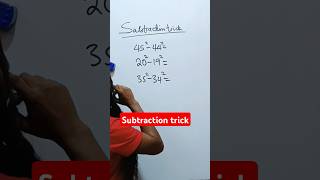 Subtraction trick mathtricks mathshorts maths [upl. by Thompson]