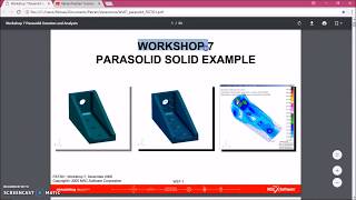 Workshop 7  Parasolid Solid Example [upl. by Ahsein]