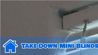 Window Blinds  How to Take Down Mini Blinds [upl. by Dylane]