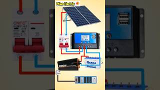 Solar Panels Connection with Solar Charge Controller and Inverter solarsystem ytshorts shorts [upl. by Surdna215]