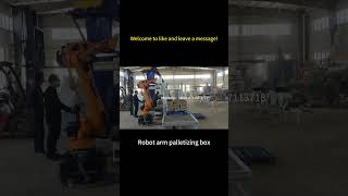 Robot arm palletizing box [upl. by Ogu372]