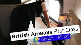 REVIEW British Airways First Class from London to Miami [upl. by Laraine]