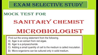 MICROBIOLOGIST amp SANITARY CHEMIST MCQs  Kerala Water Authority  Part 1  Kerala psc [upl. by Ahsiken]