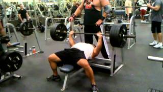 405 bench press 10 reps [upl. by Akeryt]