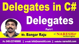 Delegates in C  Delegates Part 1  CNET Tutorial  Mr Bangar Raju [upl. by Buschi]