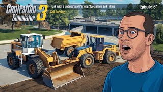 contraction simulator 3 II episode 61 compact soil park with underground parking special job [upl. by Revkah]