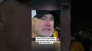 Joey McGuire emotional after upsetting Iowa State [upl. by Misab]