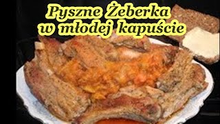 ŻEBERKA W KAPUŚCIE DUSZONE PRZEPIS BIGOS JAK ZROBIĆ PYSZNE babciabozenkagotuje nr110 🧡💥 [upl. by Elleira684]