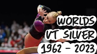 All Vault Silver Medalists  Gymnastics World Championships 1962  2023 [upl. by Imat753]