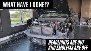 2022 Ford Maverick  The teardown continues  Headlight removal  Emblem removal  How To [upl. by Aerdnad]