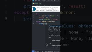 Python Basics ERROR HANDLING in Under a Minute 🚨 [upl. by Vanhomrigh]