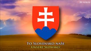 Slowakische Nationalhymne SKDE Text  Anthem of Slovakia German [upl. by Oedama]