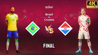 FIFA 23  Brazil vs Croatia  Neymar vs Modric  FIFA World Cup Final Match 4K60 [upl. by Fritz]