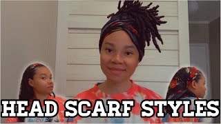 3 Ways To TieWrap Silk Scarf Over Locs  Quick amp Easy No Retwist Loc Styles [upl. by Annehsat]