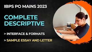 IBPS PO Descriptive Paper Preparation 2023  Revision  Interface  Format  Sample Essay and Letter [upl. by Ayocal]