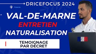 Demande nationalité française  entretien assimilation naturalisation par décret  Témoignage [upl. by Frasier]