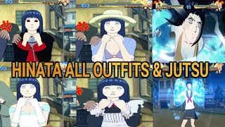 HINATA ALL OUTFITS amp JUTSU  Naruto X Boruto Ultimate Ninja Storm Connections PC [upl. by Jenni862]