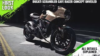 Ducati Scrambler Cafe Racer Concept Launched In UK  Explained All Spec Features And More [upl. by Natlus]