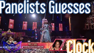 Panelists Guesses on Clock  The Masked Singer USA Season 11 Ep 10 [upl. by Spencer]