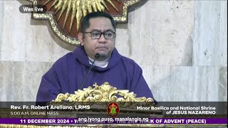 QUIAPO CHURCH LIVE TV MASS TODAY 500 AM DECEMBER 11 2024 WEDNESDAY [upl. by Pitts]